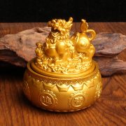 Wucai Sheng Guan Gong Display Piece Jubi Pan Rotatable Home Decoration Xiu Xiu Ready To Respond Alloy Crafts Metal Medal Badge - Image 2