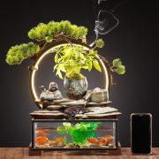 Creative Flowing Water Fountain Ornament Recirculating Water Car Fish Tank Home Office Desktop Opening Moving Gift - Image 2