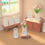 Simple Transparent Illustration Bottle Customizable Decorative Ornament Dollhouse DIY Decoration Accessories Miniature Desktop Car Load Small Figurine Crystal - Image 3