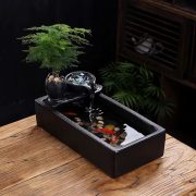Creative Flowing Water Fountain Ornament Small Office Decor Desktop Tea Table Gift Circular Water Ball Wealth Generator - Image 3