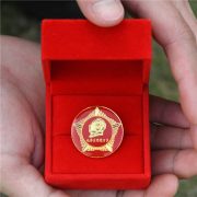 Mao Zedong Portrait Badge Chairman Mao Chest Pin Commemorative Collectible Thought Everlasting 3CM with Velvet Box