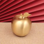 Custom Metal Medal Badge Smooth Surface Brass Apple Design Home Decor Lucky Craftwork for Desktop Wholesale