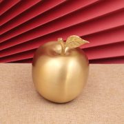 Custom Metal Medal Badge Smooth Surface Brass Apple Design Home Decor Lucky Craftwork for Desktop Wholesale