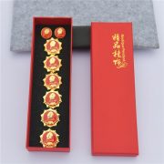 Custom Metal Medal Badge Chairman Mao Emblem Diamond Style Home Town Pins Small Red Memorial Medals for Serving People - Image 3