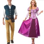 Magic Fairy Tale Cosplay Long Hair Flynn Prince Couple Set Halloween Performance Outfit Rapunzel Princess Skirt
