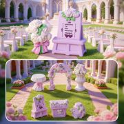 Customizable Decorative Resin Ornament for Miniature Landscape Creative Display Western Wedding Scene DIY Office Desk Decoration - Image 2
