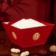 红喜字老式米斗结婚用品大全专用婚房布置装饰摆件新郎新娘拜天地 - Image 4