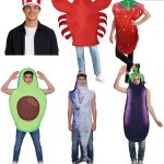Fruit Cosplay Stage Performance Costume Adult Halloween Props Outfit for Funny Party Strawberry Avocado Cheese Cake