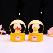 Adorable Luminous Pet Desktop Decoration Miniature Shiba Inu Crystal Fan Customizable Decorative Ornament Resin Craft - Image 4