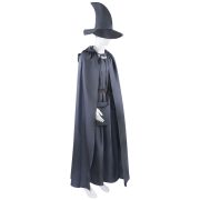Gandalf Wizard Ring War Hobbit Cosplay Costume Thin Cotton Linen Cloak Robe Adult Stage Performance Wear - Image 4