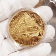 Ancient Egyptian Pharaoh Anubis Scale Commemorative Coin Pyramids Custom Metal Medal Badge Craft Gift Dog Head Design - Image 4