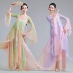 Elegant Chinese Style Adult Stage Performance Costume Women's New Fashionable Dance Outfit Gradual Color Change Embroidery
