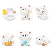 Customizable Decorative Ornaments Ice Cap Polar Bear Series Miniature Snowscape Landscape Cute Bear Fishing Pond Resin Figurine - Image 6
