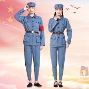 Adult Stage Performance Costume Men Women Red Army Eight Route Army New Four Army Audience Chorus Performance Outfit - Image 3