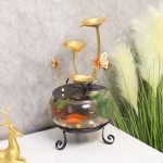 Creative Mini Fish Tank Circulating Water Fountain Ornament for Wealth Attraction Home Living Room Office Desktop Decor