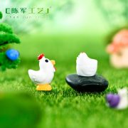 微景观苔藓多肉造景生态瓶仿真白色小公鸡diy造景装饰 树脂小摆件 - Image 5