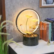New Simple Flowing Water Fountain Ornament Home Office Desktop Decoration Wealth Attracting Circular Water Flow Decor - Image 3