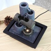 Minimalist Desktop Geometry Flowing Water Fountain Ornament Small Resin Crafts Decorative Items for Living Room Decoration - Image 5