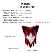 Halloween Cross-Border Bestselling Plush Animal Mascot Costume Headwear for Party Cosplay Props Customizable Unique Design - Image 3
