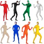 Halloween Cosplay Ninja Invisible Suit Face Exposure Black Clothes Performance Costume Adult Stage Show Invisible Outfit
