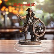 Retro Pirate Captain 2D Acrylic Decorative Ornaments Customizable Home Office Coffee Shop Bedroom Tabletop Decor - Image 2