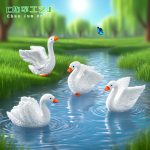 Customizable Decorative Swan Figurine Artificial Mountain Landscape Accessory for Eco-Pot Bonsai Custom Resin Craft