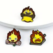 Custom Metal Medal Badge Small Flame Casifa Log Wood Cartoon Anime Character Accessories Alloy Brooch Bag Decorations Hanging Ornaments - Image 4