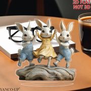 Customizable Cartoon Easter Rabbit Flower Decorative Ornaments Acrylic Craft Home Party Festival Decorations - Image 4
