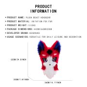 Halloween Dog Mask Plush Mascot Costume Headwear Pet Theme Custom Cosplay Props For Dogs - Image 3