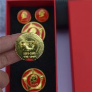 Custom Metal Medal Badge Chairman Mao Zedong Portrait Star Round Commemorative Pins with Long Box for Display - Image 5