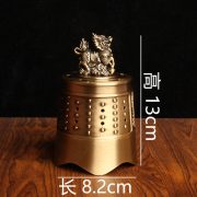 Brass incense burner - antique bell design, creative living room/study aromatherapy burner, metal copper craft, copper ornament, auspicious bell incense burner - Image 4