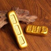 Antique Style Gold Bar Coin Replica Vintage Simulated Gold Brick Block Collectible Artifacts Metal Craft Figurine Display - Image 2
