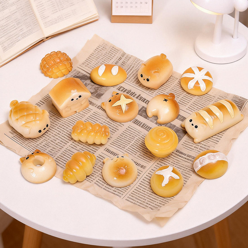 O1CN01LJdWEa2Mpj3GSO76C_3009339877-0-cib.jpg Creative Miniature Bread Landscape Decoration Customizable Resin DIY Craft Home Car Decor Ornament Versatile Small Accessory - Image 1