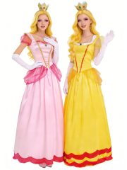 Super Mario Princess Peach Stage Performance Costume Adult Role-playing Halloween Outfit Set For Adults Stage Performances - Image 2