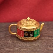 2026 Colorful Wealthy Ceramic Teapot Rotating Tea Pot Chinese Style Playful Item Instant Mahjong Craft Gift Ornament - Image 2