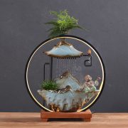 Creative Ceramic Flowing Water Fountain Ornament for Home Office Decor Moving In Gift Direct Sale from Manufacturer - Image 2