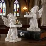 European Style Angel Candelabra Resin Decorative Ornaments Customizable Home Desktop Decoration Romantic Dinner Atmosphere Props