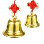 Large Size Pure Brass Hammered Bell Clear Sound Metal Bell For Carriage Temple Indoor Use Chinese Knot Ornament Custom Metal Medal Badge - Image 5