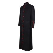 Medieval Priest Cosplay Costume Red Edge Adult Stage Performance Wear Halloween Role-playing Ready Stock
