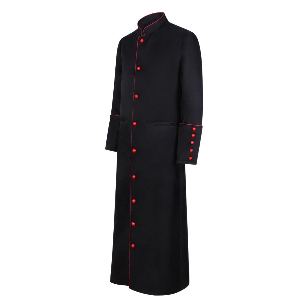 O1CN01LT7xop1Bs2uvPpmPG_0-0-cib.jpg Medieval Priest Cosplay Costume Red Edge Adult Stage Performance Wear Halloween Role-playing Ready Stock - Image 1