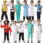 Halloween Children's Police Firefighter Lawyer Doctor Nurse Engineer Camouflage Performance Costumes for Adults
