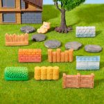 Customizable Decorative Resin Ornament Micro Landscape Garden Design Fence Dollhouse Decoration DIY Craft Small Accessory