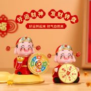 源头工厂财神转转乐摆件树脂工艺品财神爷桌面家居玄关小摆件文创