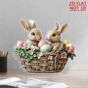 Customizable Cartoon Easter Egg Basket Decorative Ornaments Acrylic Craft Home Party Festival Decoration Items - Image 4