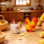 Premium Miniature Simulation Rooster Customizable Decorative Ornaments DIY Desktop Car Small Figurines Resin Crafts