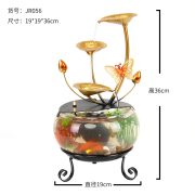 Creative Mini Fish Tank Circulating Water Fountain Ornament for Wealth Attraction Home Living Room Office Desktop Decor - Image 5