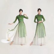 Classical Dance Cheongsam Elastic Training Suit Adult Stage Performance Costume Body Shape Etiquette Walk Show Zen Clothes