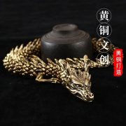 Bronze Dragon Metal 3D Interactive Statue Five-Clawed Dragon Handheld Craftwork Customizable Metal Badge Display for Showrooms - Image 2