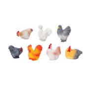 Premium Miniature Simulation Rooster Customizable Decorative Ornaments DIY Desktop Car Small Figurines Resin Crafts - Image 5