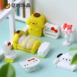 卡通可爱凯蒂猫三丽鸥卧室家具 diy娃屋装饰品配件迷你桌面小摆件
